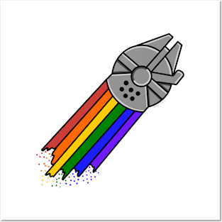 Rainbow starship Posters and Art